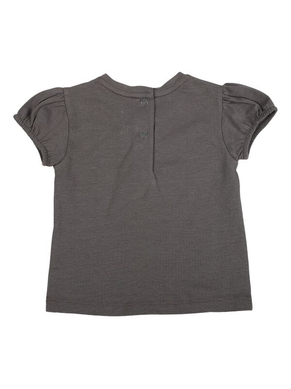 Girls Medium Grey Short Sleeve Knitted T- Shirt image number 1